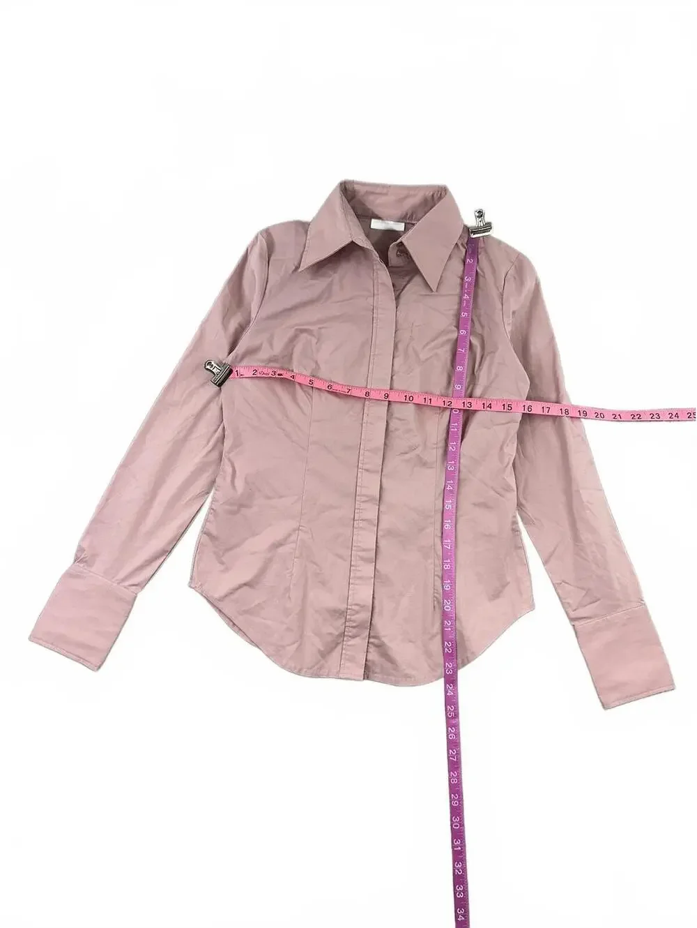 New York & Company Stretch Fitted Button Up Shirt